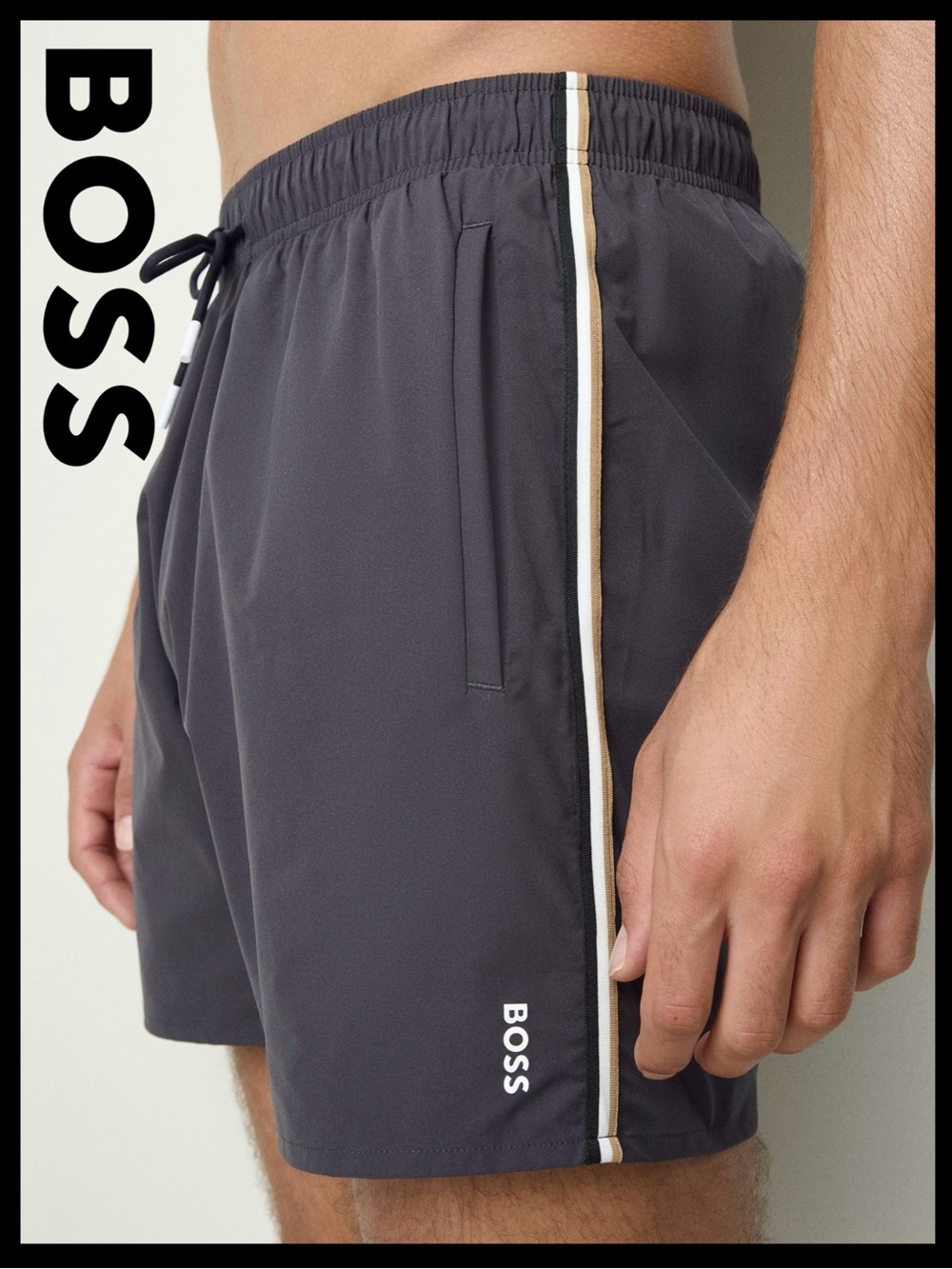 Boss Beach by Hugo Boss Men’s Iconic Swim Shorts Charcoal Size (M) Like NEW